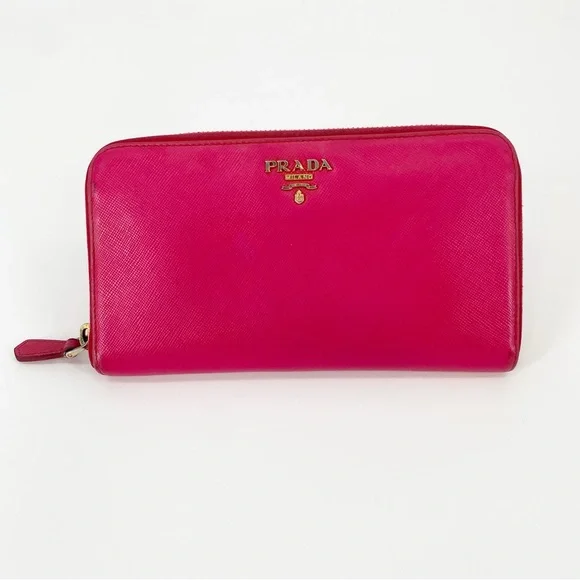 Prada | Bags | Prada Large Saffiano Leather Long Zippy  display picture 1